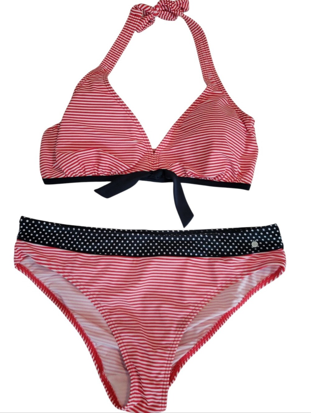 S. Oliver patriotic Red White & Blue Swim Suit Size 10 Bottoms 36D Top